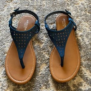 Navy sandals